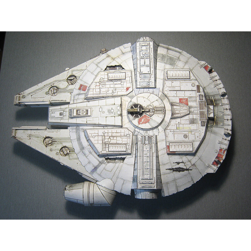 스타 워즈 밀레니엄 팔콘 종이 모델 STARWAR 우주선 조립 37 CM 군사 집 수제 DIY