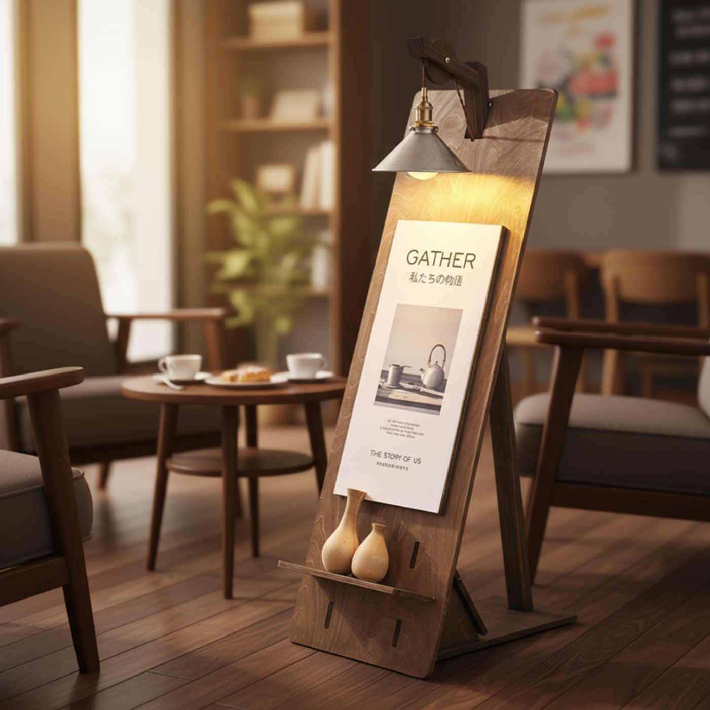 木架门口招牌落地立式复古展架