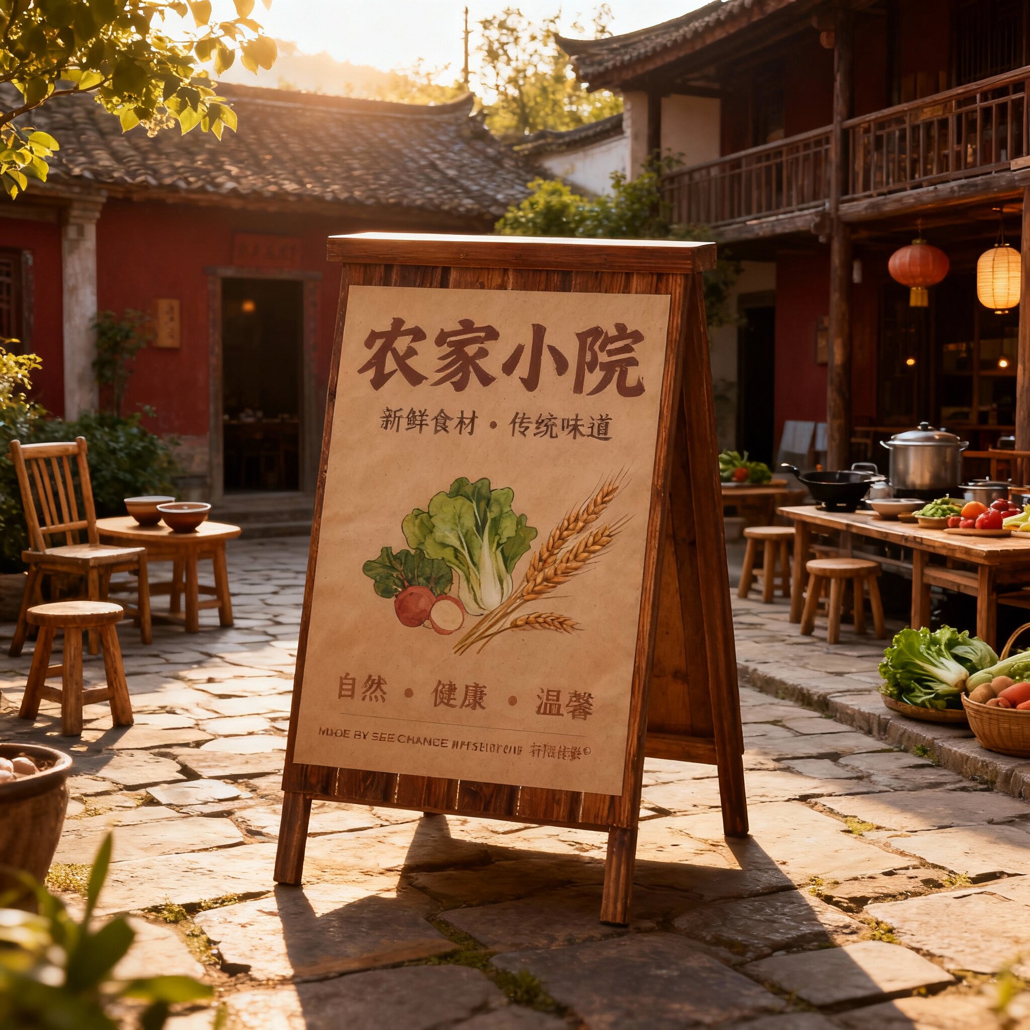 店铺室外展架防水碳化木广告牌