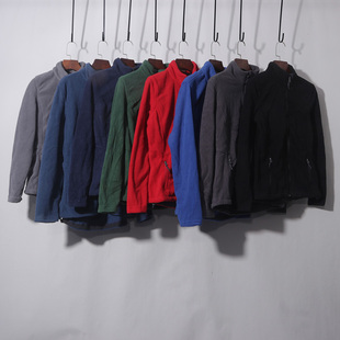 外套秋冬加厚 下摆抽绳奥粒绒卫衣立领拉链开衫 情侣款 摇粒绒外套