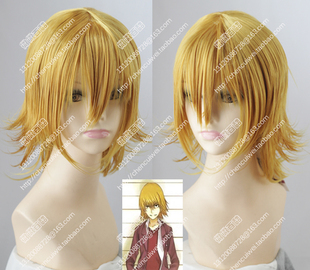 cosplay假发 垣根帝督 魔法禁书目录 金色收脸翻翘短发动漫假发