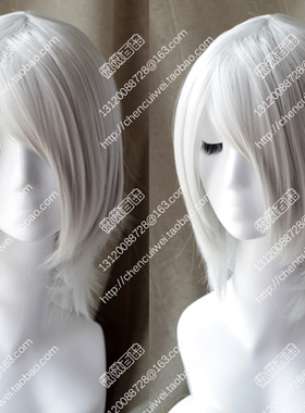 cosplay假发 尼尔 机械纪元 尤尔哈2b 主人公 白色 银灰色 短发