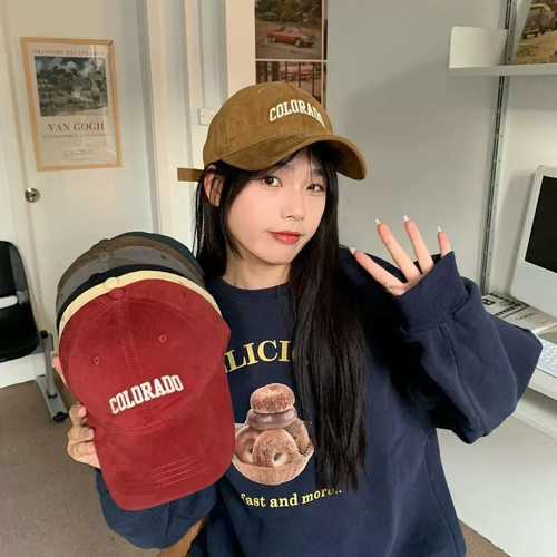 新款棒球帽男女帽子宽帽檐大头围鸭舌帽显脸小防晒帽遮阳帽子