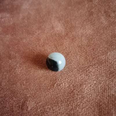 新疆和田玉青花籽料黑白意境卡12圆珠单珠配珠男女款礼品