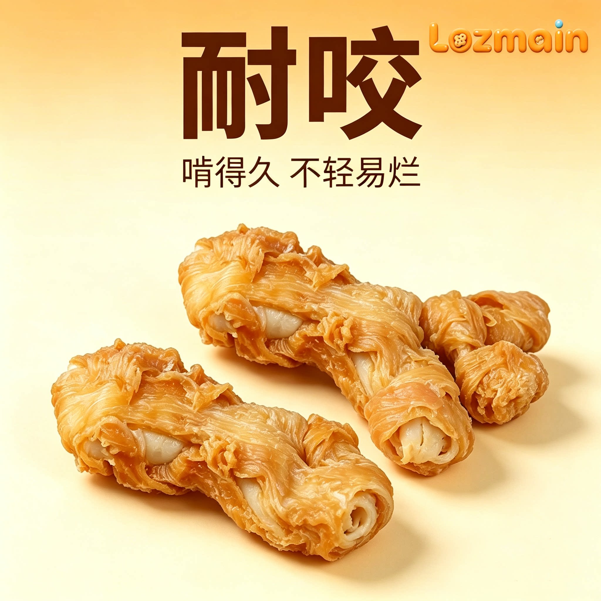狗购棒鸡肉缠结骨洁齿零食狗狗零食耐咬磨牙洁齿安全不伤胃肉香足