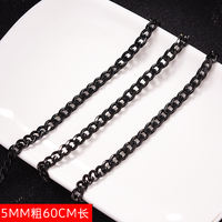 Hip-hop necklace for men, European and American street style, individualistic Korean style, simple student hip-hop dance girls, stainless steel chain thumbnail 2