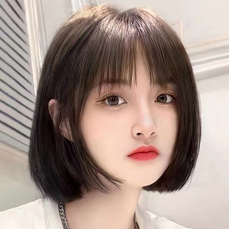 假发女短发时尚全头头套波波头图片
