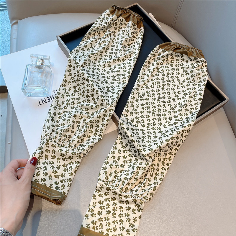 SMALL FLORAL SUNSCREEN SLEEVE SLEEVE WOMENS SUMMER OUTING ICE SLEEVE ANTI-ULTRAVIOLET ARM SLEEVE CYCLING AND DRIVING ARM SLEEVE