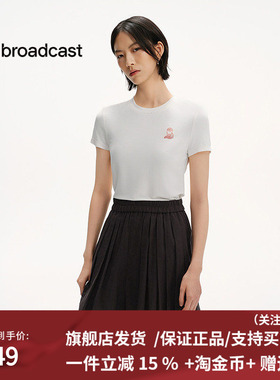 播商场同款Lisa Larson联名T恤女25夏新款宽松短袖上衣BDS2YD2518