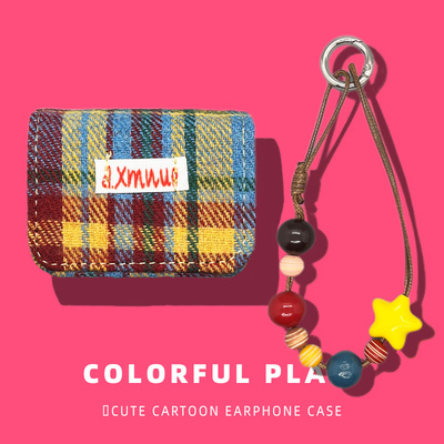 适用vivotws5保护套tws4耳机壳vivo一体式iqoo tws1 air2 pro蓝牙耳机套tws3e格子纹air3pro软tw5耳机盒3i袋