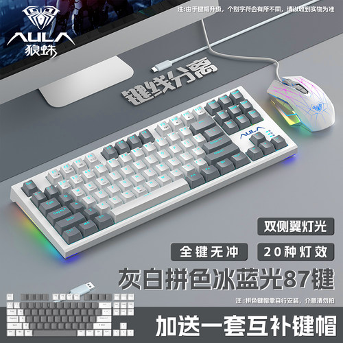 狼蛛F3387机械键盘套装