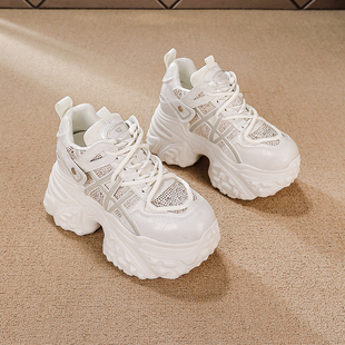 巨好看厚底松糕运动女鞋 9CM香港正品 新款 女2026春季 内增高老爹鞋
