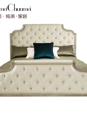 本哈特bernhardt家具定制轻奢美式真皮床1.8米主卧床简约双人床