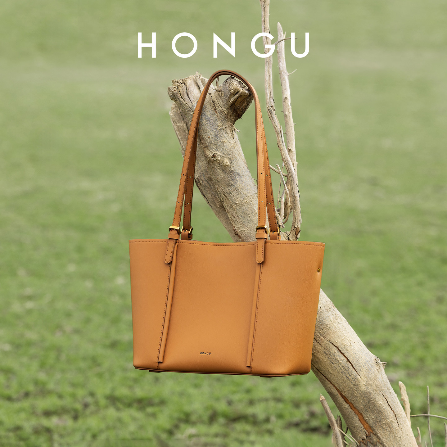 红谷包包女式新款牛皮单肩手提包休闲通勤购物大容量托特包女士包