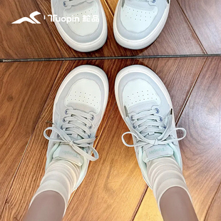鮀品小白鞋女2026秋新款小众百搭校园厚底薄荷绿休闲运动透气鞋子