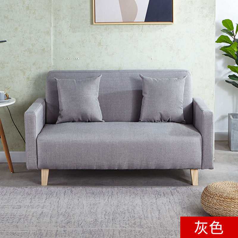 简约小户型布艺二三人储物租房小沙发客厅阳台收纳沙发服装店凳L^