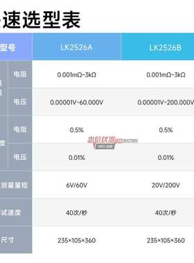 蓝科LK2526B高精度电池内阻仪LK2526A电池电压电阻综合仪