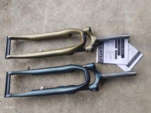 700C公路死飞车避震前叉 179mm有牙C夹油簧前叉 台厂三拓直管28.6