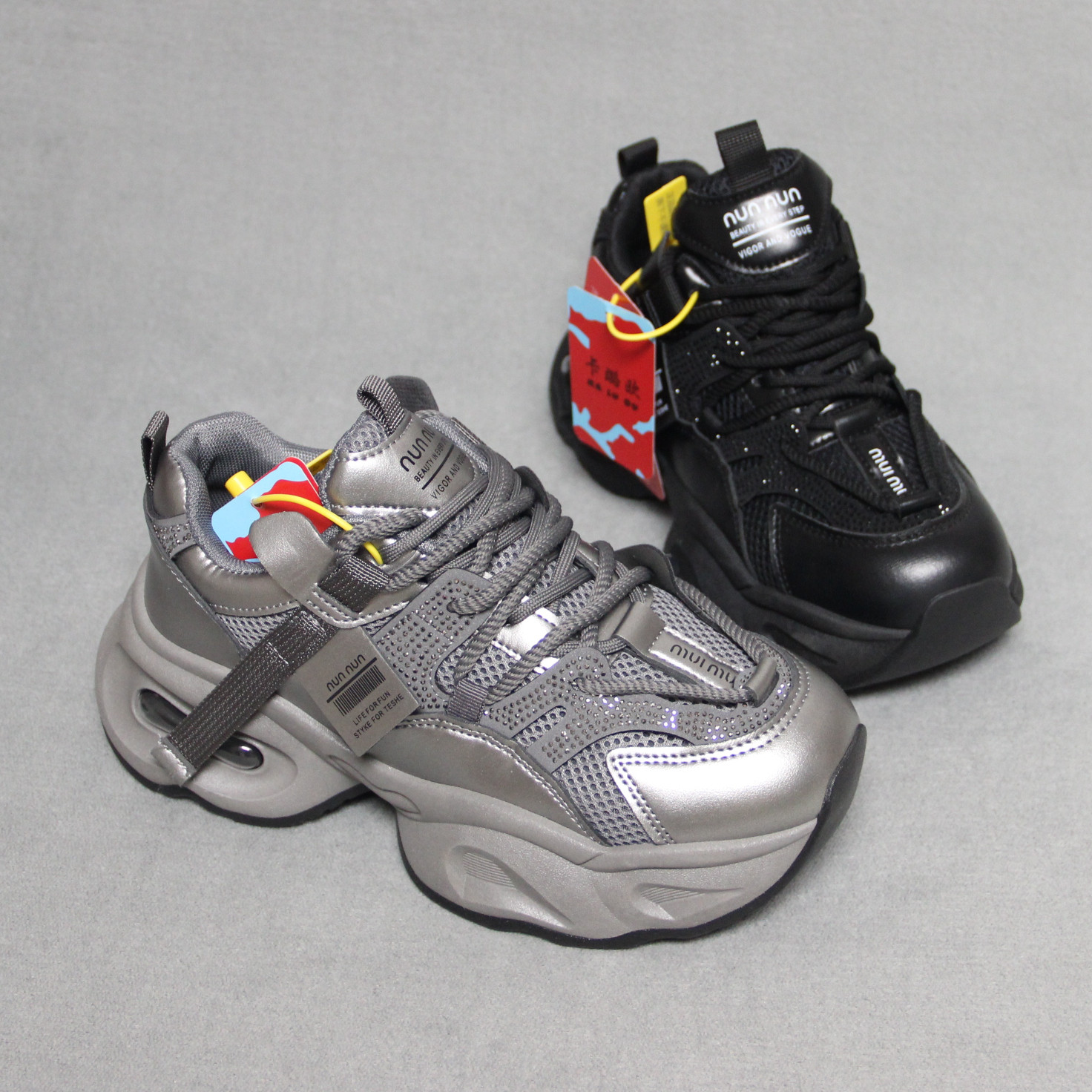 2026新款春季酷感风老爹鞋女厚底松糕鞋透气增高运动鞋百搭休闲鞋,女鞋,老爹鞋,淘宝优惠券,粉丝福利购,淘宝优惠卷