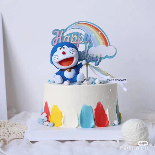 摆件机器猫儿童玩具生日蛋糕