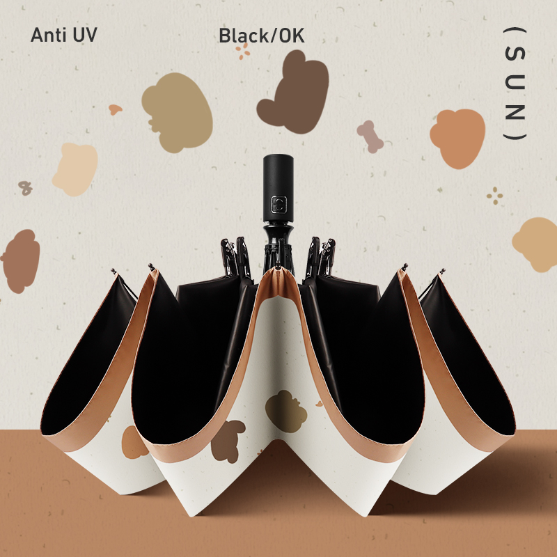 奶油小熊雨伞女晴雨两用甜美小清新ins风折叠遮阳伞防晒伞