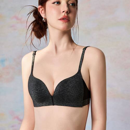 流星谷F33内衣女小胸聚拢美背露背文胸无钢圈薄款薄模杯无痕内搭