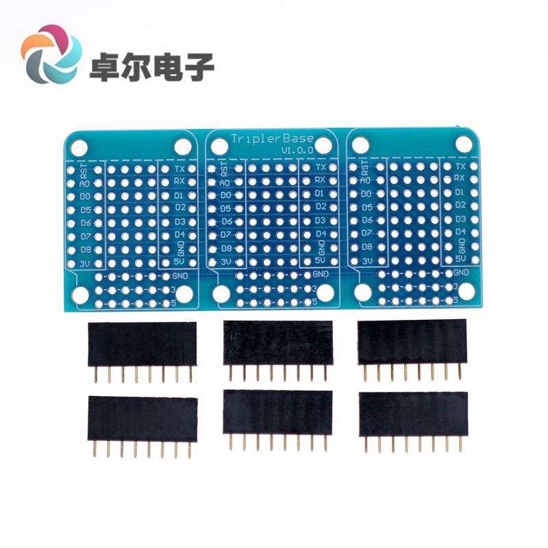 Triple base for wemos mini D1三连体 拓展板 底板 底座