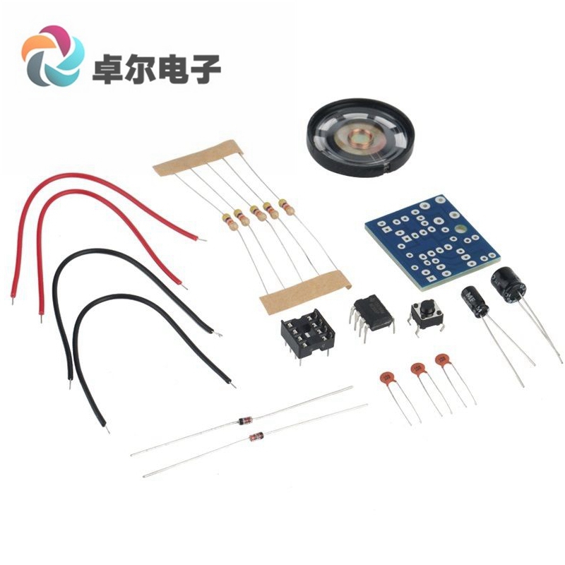 DIY制作散件NE555叮咚门铃套件 NE555门铃套件 数字门铃制作套件