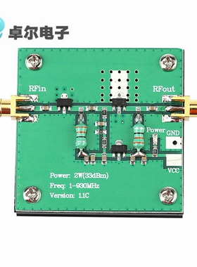 射频 宽带 功放 功率 放大器（1--930MHz，2.0W）