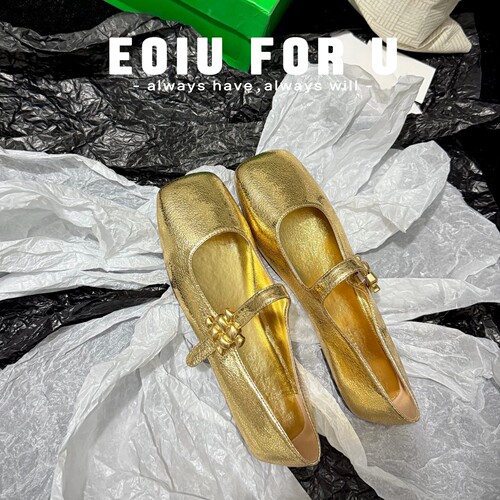 eoiu韩系金属扣高级感玛丽珍鞋