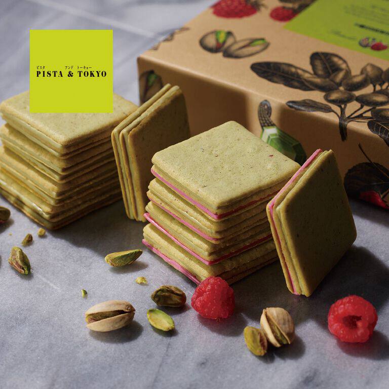 日本进口开心果三明治组合夹心曲奇饼干覆盆子巧克力豆礼盒伴手礼