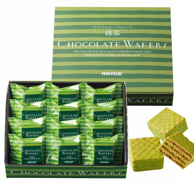 【现货】日本代购ROYCE抹茶威化饼干12枚生巧宇治抹茶进口零食