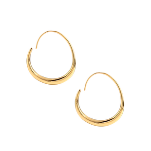 sumni/莎米尼18K包金耳环女气质简约艺术简约几何耳圈