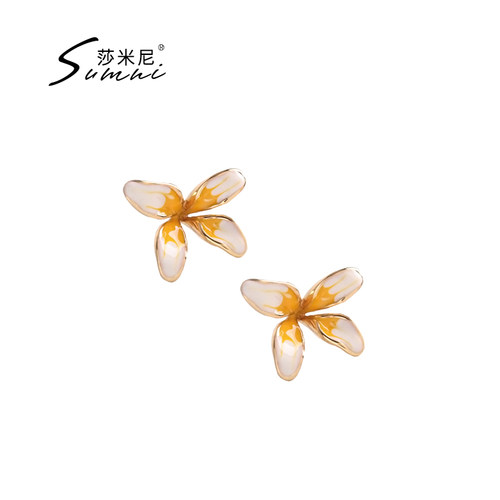 sumni/莎米尼花朵耳饰女