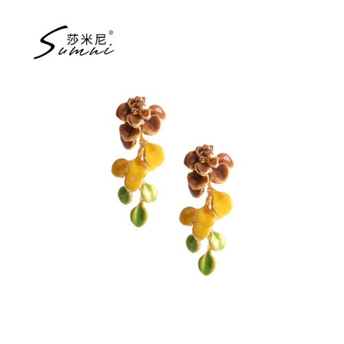 sumni莎米尼中国风珐琅滴釉女