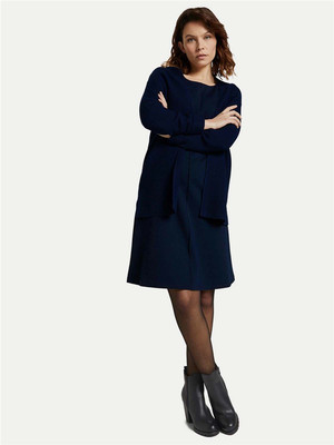 简约大气A摆粘胶混纺纯色