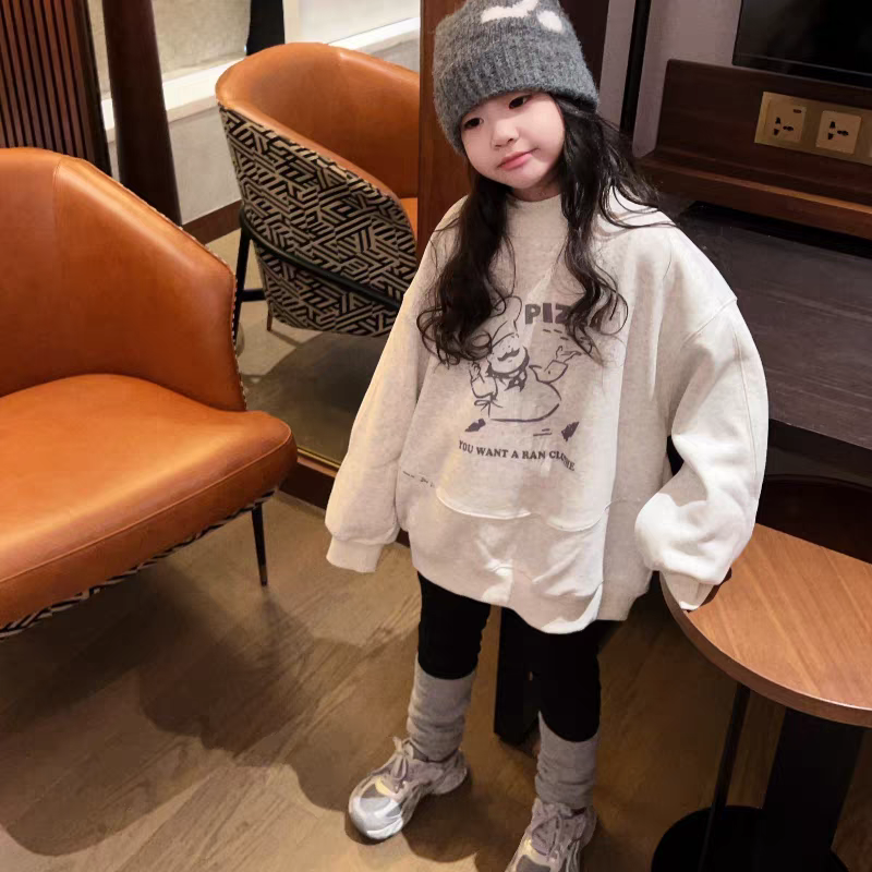 儿童宽松大版加厚绒冬季保暖卫衣打底 2025冬季新款童装 设计版型