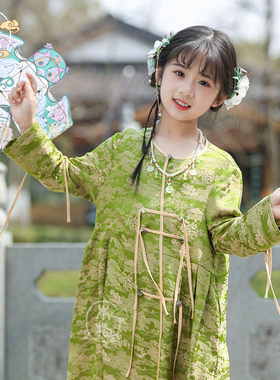本格女童旗袍春秋儿童古风汉服新中式儿童格格服夏季女童连衣裙