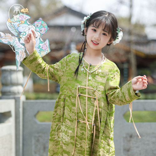 本格女童旗袍春秋儿童古风汉服新中式儿童格格服夏季女童连衣裙