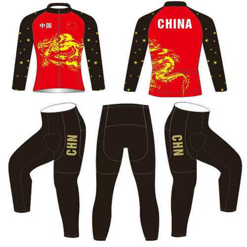 极客狮2025新款速干中国龙速滑服