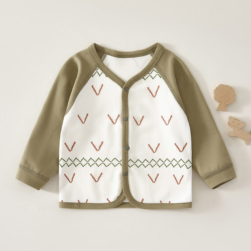 婴儿纯棉春秋款幼儿开衫秋装