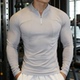 紧身弹力速干吸汗运动上衣教练服骑行户外 健身衣长袖 新款 秋冬男士