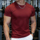 健身衣圆领透气速干弹力运动T恤健身穿搭紧身显壮 短袖 夏季 男士
