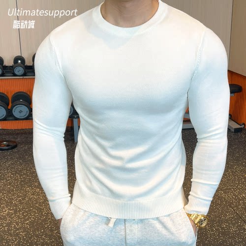 新款男士圆领休闲毛衣针织衫