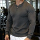 亨利领上衣百搭男款 秋冬男士 长袖 圆领休闲健身毛衣针织衫 纯色 新款