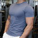 健身T恤运动男士 撸铁速干圆领弹力上衣显肌肉男透气紧身T恤