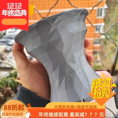 铁折痕仿手锤古拙3D打印龙舌兰用尊型Pla网红花盆12*12块根透气盆