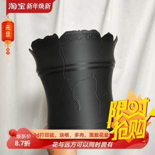 超透气樽型破裂纹网红花盆3d打印桌面绿植秋海棠块根肉肉芦荟盆