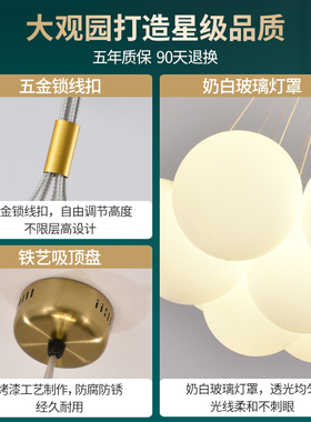 卧室吊灯月球灯具现代简约饭厅客厅房间灯温馨儿童房U主卧灯Z271