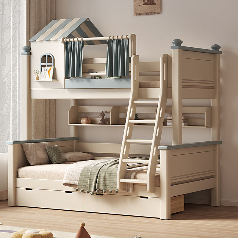 5折冲量：樱桃木上下两层高低铺